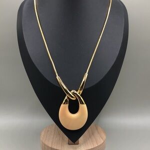 Vintage crown Trifari modernist style statement necklace.